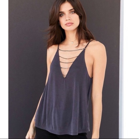 UO Silence + Noise Deep V Chain Strap Tank - Picture 4 of 4